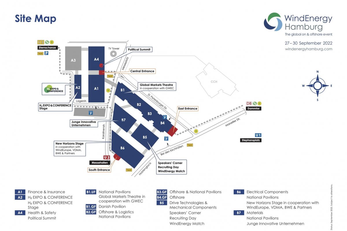Floorplan of WindEnergy Hamburg 2022