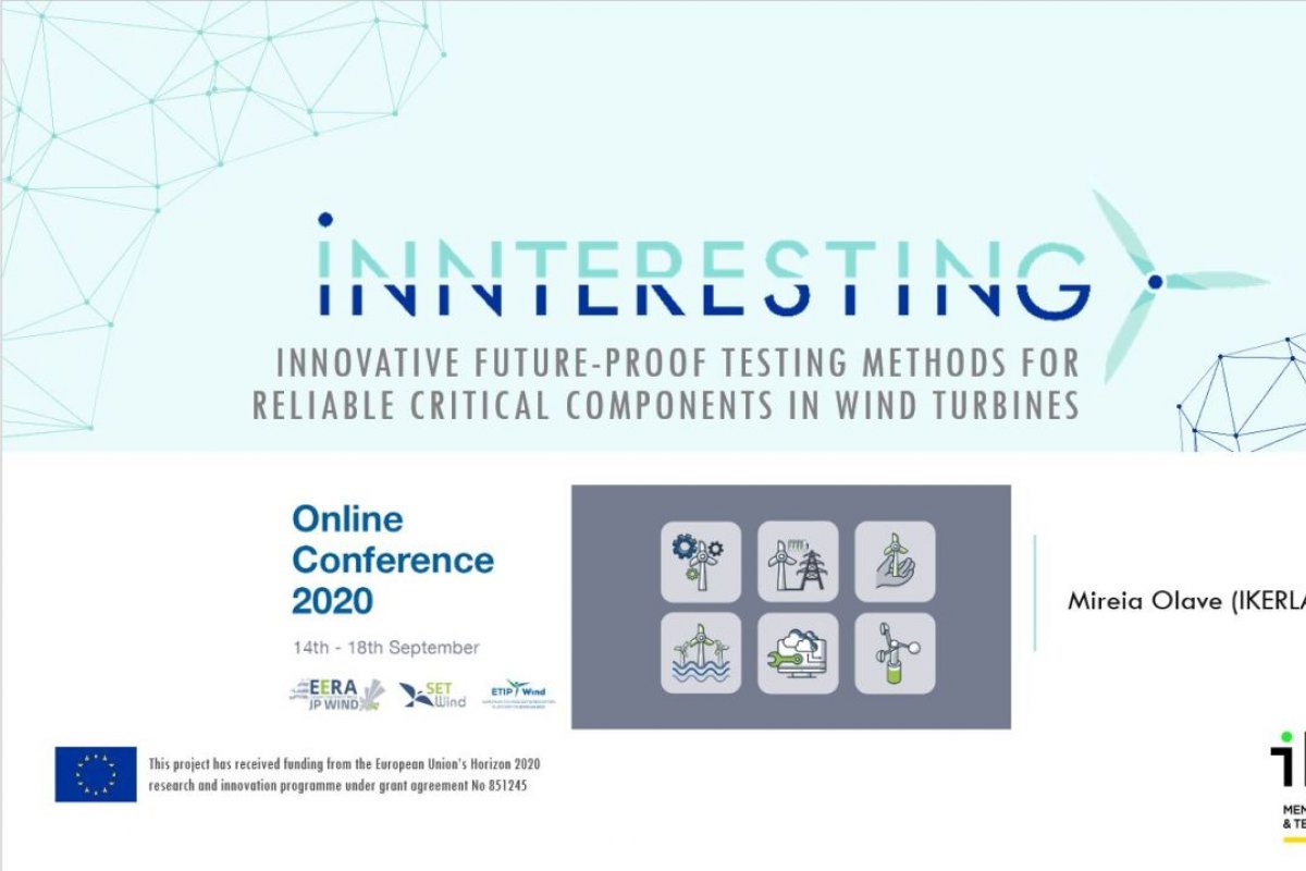 Mireia Olave from IKERLAN presented the INNTERESTING project at EERA JP Wind & SETWind Online Annual Event 2020 last 16th of September.